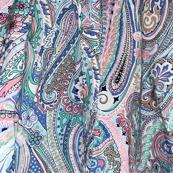 Talbots Jubilee Paisley Classic Cotton Button Down - Picture 4 of 6